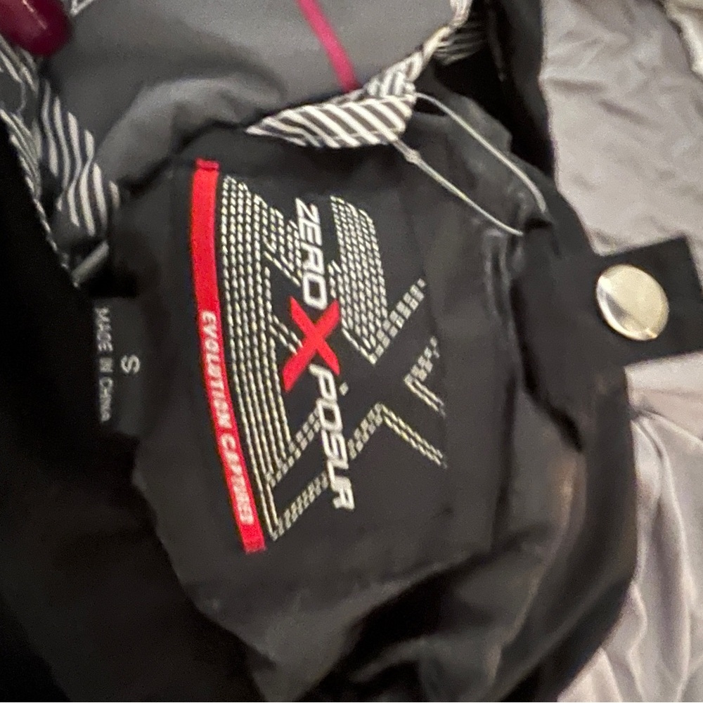 ZeroXposur ski jacket   Stylish, comfortable and waterproof.  Zip out lining